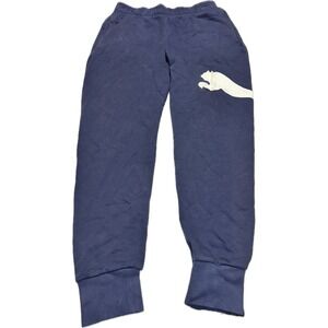 Puma Big Logo Navy Blue Sweatpants Athletic Men's M